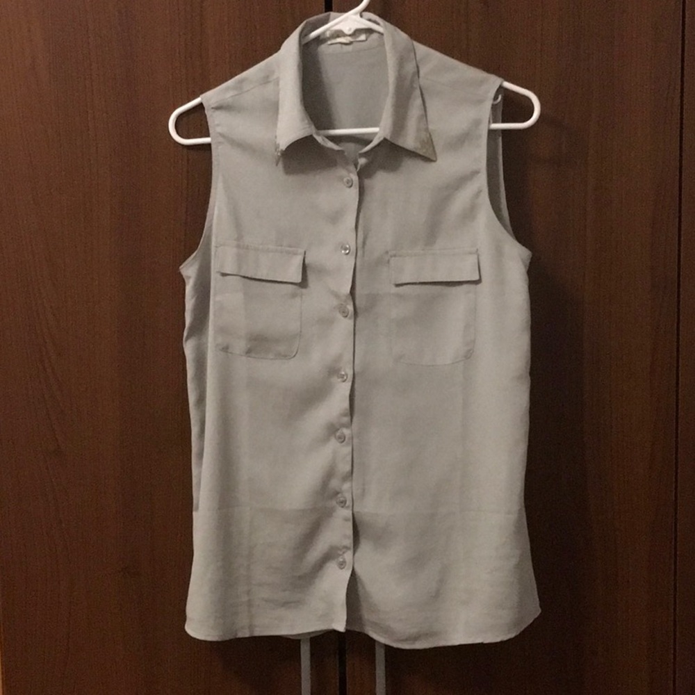HONEY PUNCH | gray short sleeve blouse